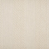 Wool-blend broadloom carpet swatch in a woven stripe pattern in tan and cream.