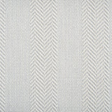 Wool-blend broadloom carpet swatch in a woven stripe pattern in cream and gray.