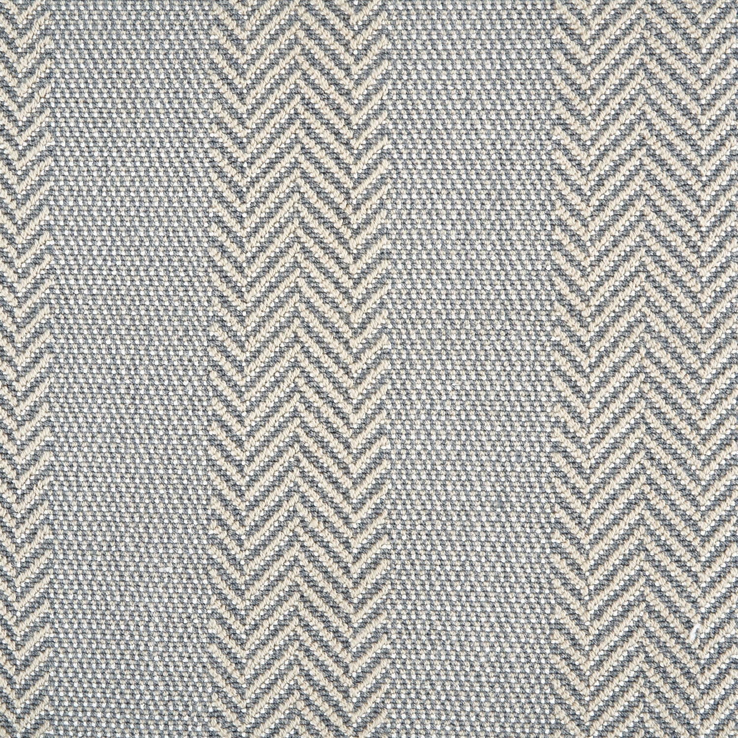 Wool-blend broadloom carpet swatch in a woven stripe pattern in tan and gray.