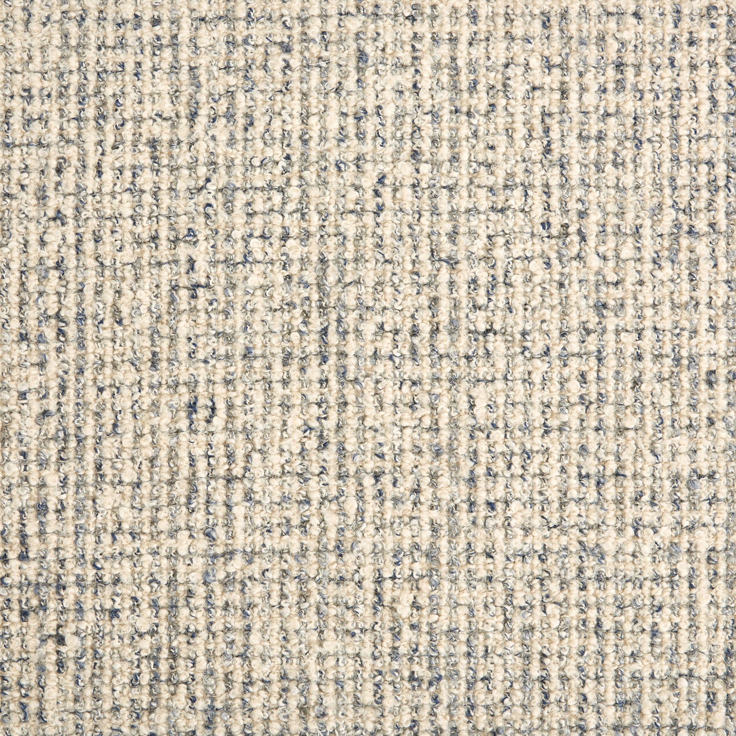 Wool broadloom carpet swatch in a textured high-pile weave in mottled tan and sage.