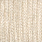 Outdoor broadloom carpet swatch in a chunky ribbed weave in mottled cream and tan.