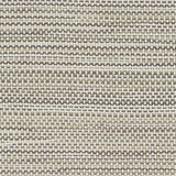Outdoor broadloom carpet swatch in a multicolor weave in shades of cream, tan and brown.