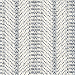 Wool broadloom carpet swatch in a chunky herringbone weave in cream and silver.