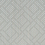 Wool broadloom carpet swatch in a chunky diamond-print weave in light green and cream.