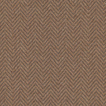 Wool broadloom carpet swatch in a herringbone weave in brown and charcoal.