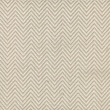 Wool broadloom carpet swatch in a herringbone weave in white and tan.