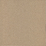 Wool broadloom carpet swatch in a herringbone weave in beige and brown.