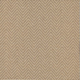 Wool broadloom carpet swatch in a herringbone weave in beige and brown.