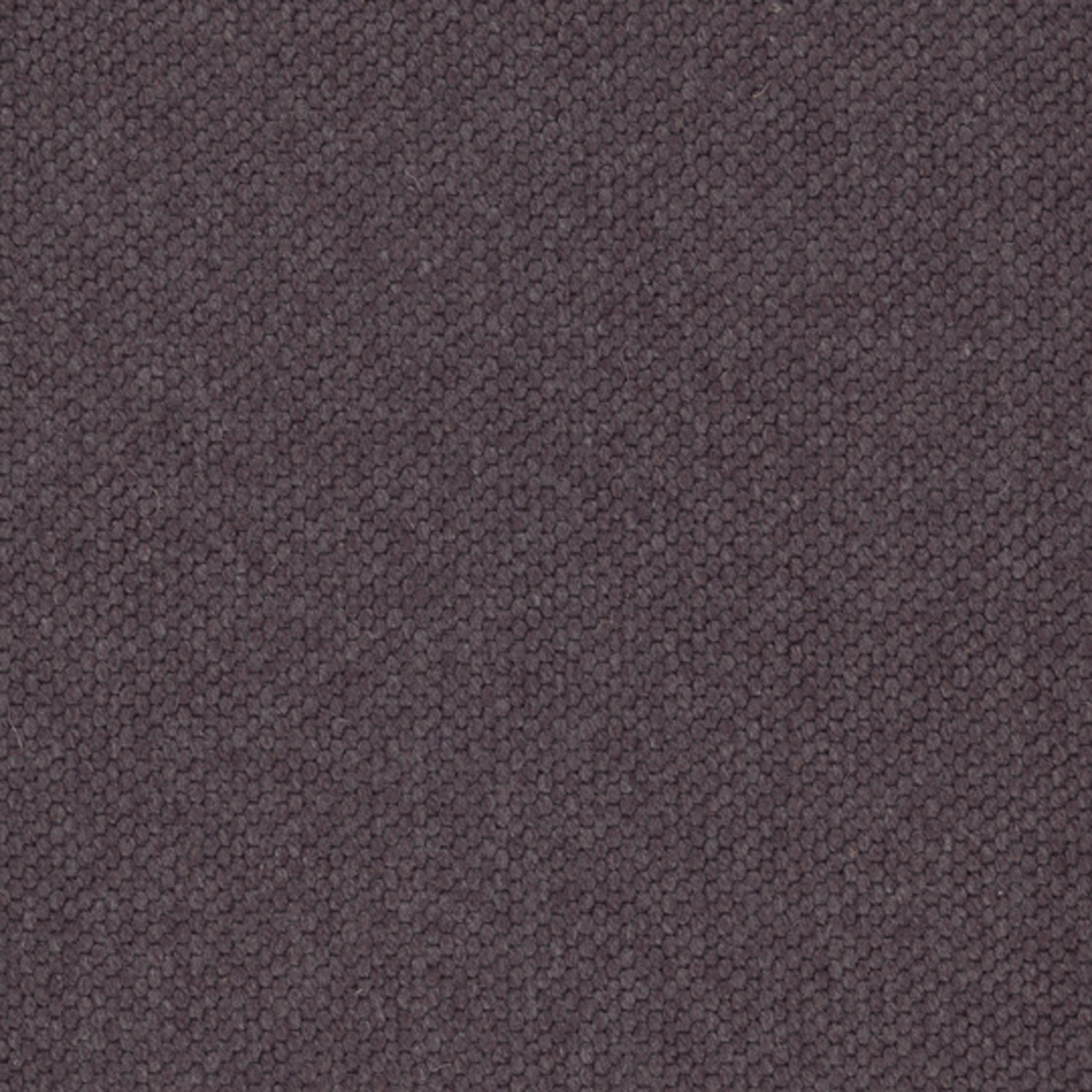 Wool broadloom carpet swatch in a chunky grid weave in dark purple.