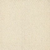 Wool broadloom carpet swatch in a dimensional herringbone weave in white.