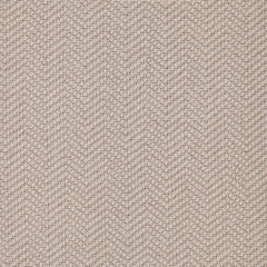 Wool broadloom carpet swatch in a dimensional herringbone weave in greige.