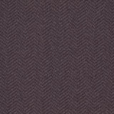 Wool broadloom carpet swatch in a dimensional herringbone weave in dark purple.