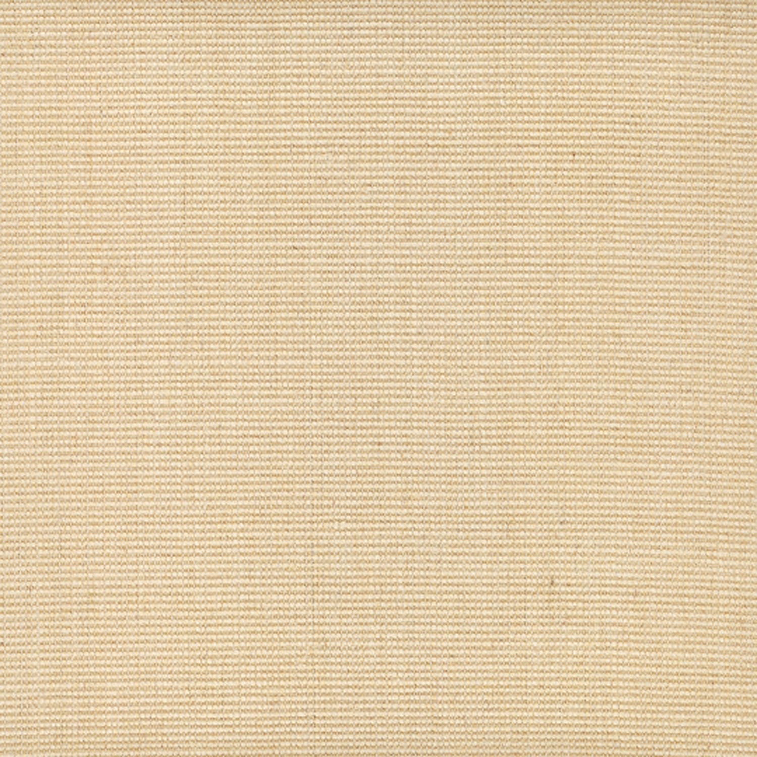 Sisal broadloom carpet swatch in a ribbed weave in "Alabaster" beige.