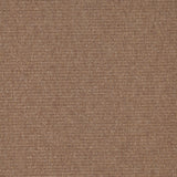 Wool broadloom carpet swatch in a ribbed weave in chestnut.