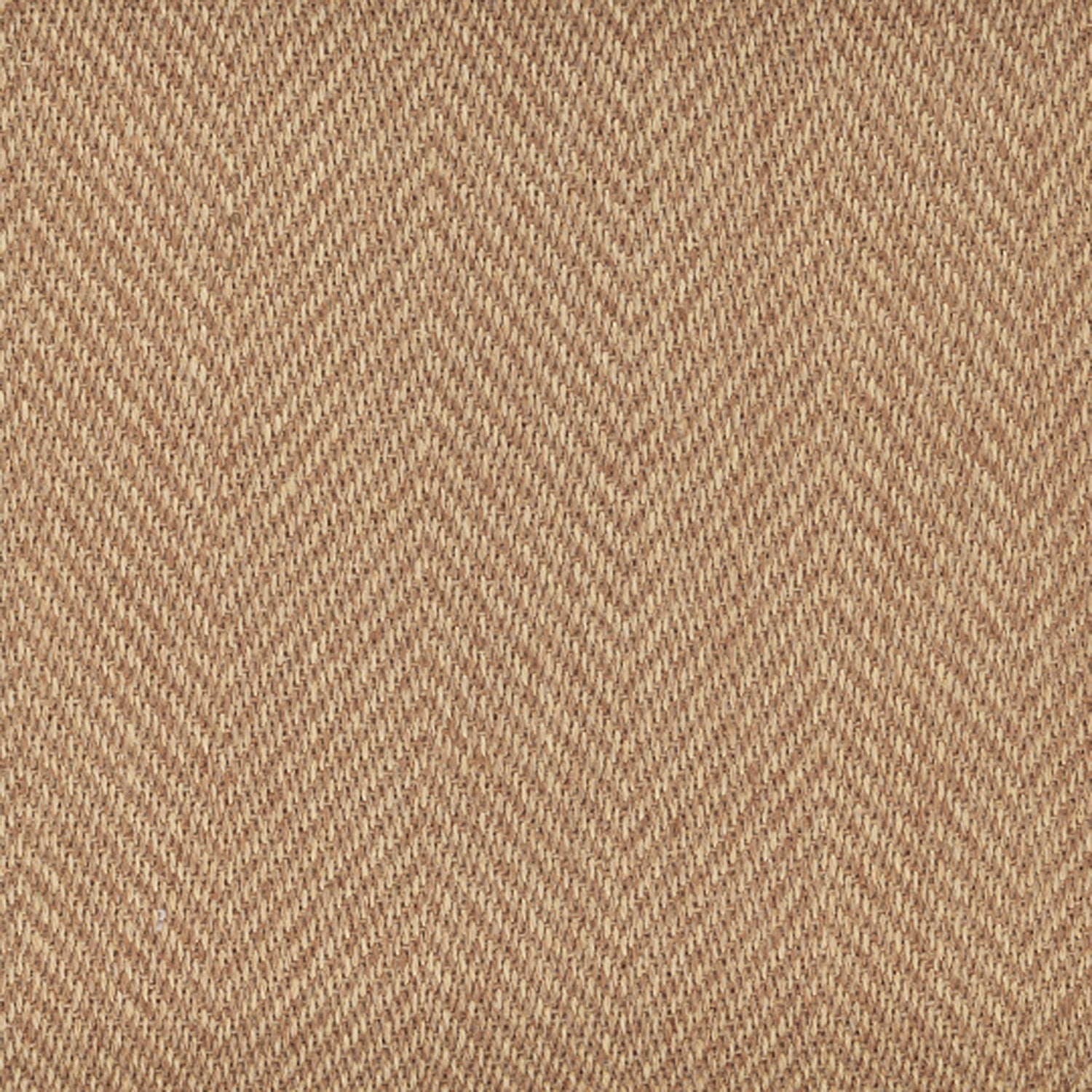 Sisal broadloom carpet swatch in a herringbone weave in bronze and tan.
