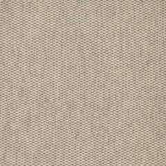 Wool broadloom carpet swatch in a flat grid weave in beige and dark brown.