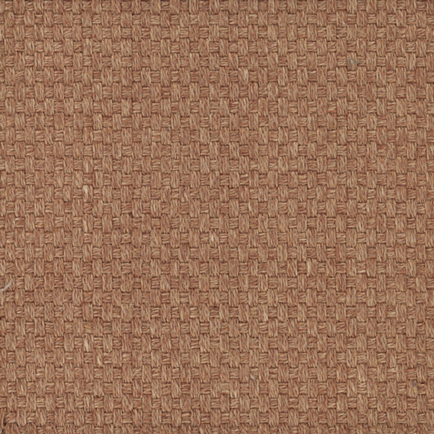 Sisal broadloom carpet swatch in a large-scale grid weave in bronze.