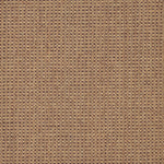 Sisal broadloom carpet swatch in a flat grid weave in tan and dark brown.