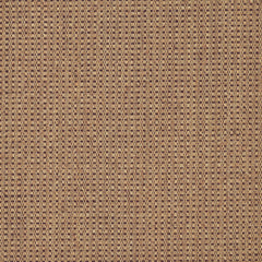 Sisal broadloom carpet swatch in a flat grid weave in tan and dark brown.