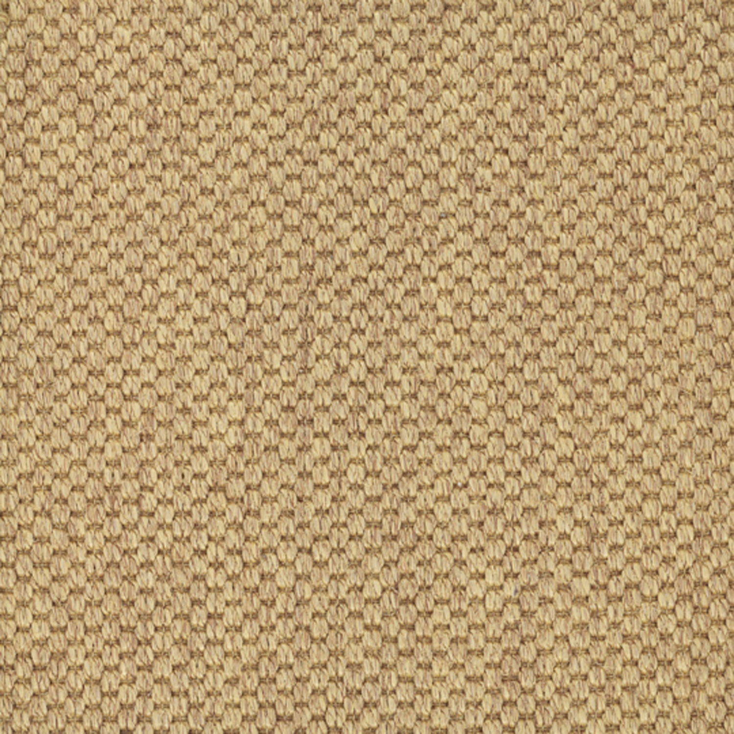Sisal broadloom carpet swatch in a chunky grid weave in tan and bronze.