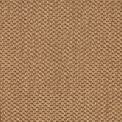 Sisal broadloom carpet swatch in a chunky grid weave in tan and dark brown.