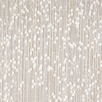Wool broadloom carpet swatch in an irregular looped weave in cream and gray with white accents.