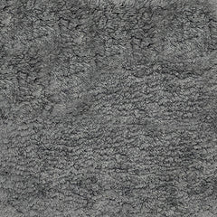High-pile gray shearling rug swatch. 