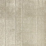 Nylon broadloom carpet swatch in a ribbed weave in cream.