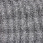 Wool-blend broadloom carpet swatch in a looped weave in mottled gray.