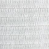 Wool-blend broadloom carpet swatch in a dimensional stripe print in silver.