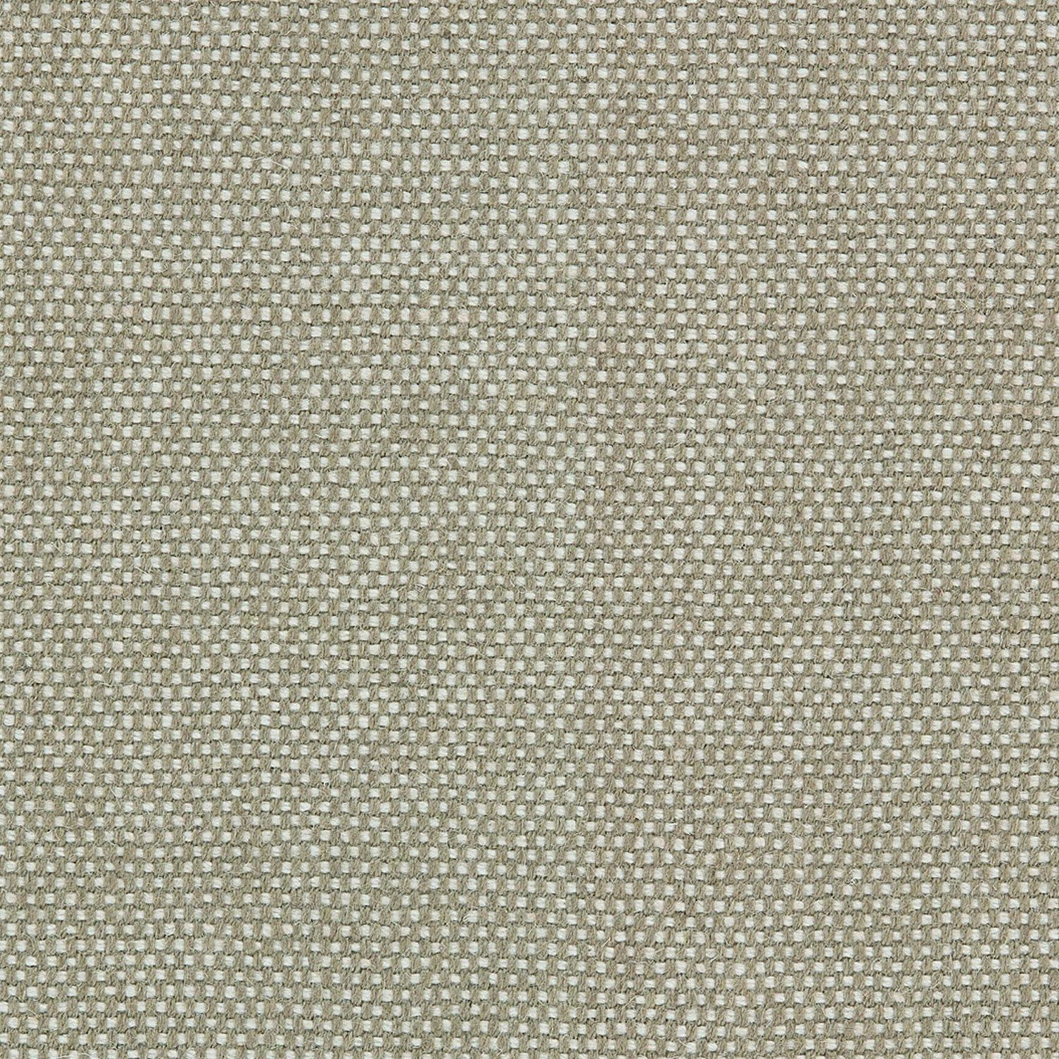 Wool broadloom carpet swatch in a flat grid weave in sage and white.