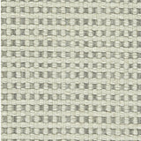 Wool broadloom carpet swatch in a flat grid weave in cream and gray.