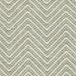 Wool broadloom carpet swatch in a chunky herringbone weave in brown and cream.