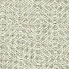 Wool broadloom carpet swatch in a chunky diamond lattice weave in cream.