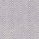 Wool broadloom carpet swatch in a herringbone weave in purple and cream.