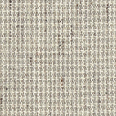 Wool broadloom carpet swatch in a chunky tweed weave in mottled white, brown and gray.