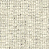 Wool broadloom carpet swatch in a chunky tweed weave in mottled white and greige.
