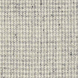 Wool broadloom carpet swatch in a chunky tweed weave in mottled cream and gray.