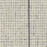 Wool broadloom carpet swatch in a chunky striped tweed in mottled cream, gray and charcoal.