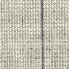 Wool broadloom carpet swatch in a chunky striped tweed in mottled cream, gray and charcoal.