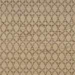 Woven rug swatch in a small-scale diamond filigree pattern in black on a tan field.