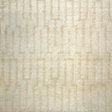 Woven high-pile rug swatch in a dimensional abstract line pattern on a cream field.