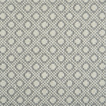 Wool-blend broadloom carpet swatch in a diamond weave in cream on a mottled grey field.