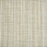 Outdoor broadloom carpet swatch in a chunky flatweave in mottled cream, sage and light blue.
