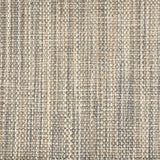 Outdoor broadloom carpet swatch in a chunky flatweave in mottled cream, brown and gray.