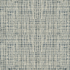 Synthetic blend broadloom carpet swatch in a woven stripe pattern in tan and mottled charcoal.