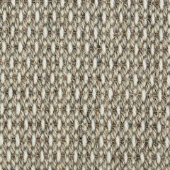Wool-sisal broadloom carpet swatch in a chunky textured weave in mottled cream and tan.