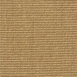 Sisal broadloom carpet swatch in a flat grid weave in gold.