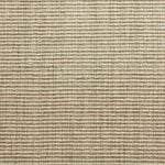 Wool-blend broadloom carpet swatch in a ribbed weave in tan.