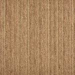 Outdoor broadloom carpet swatch in a flat grid weave in shades of tan.